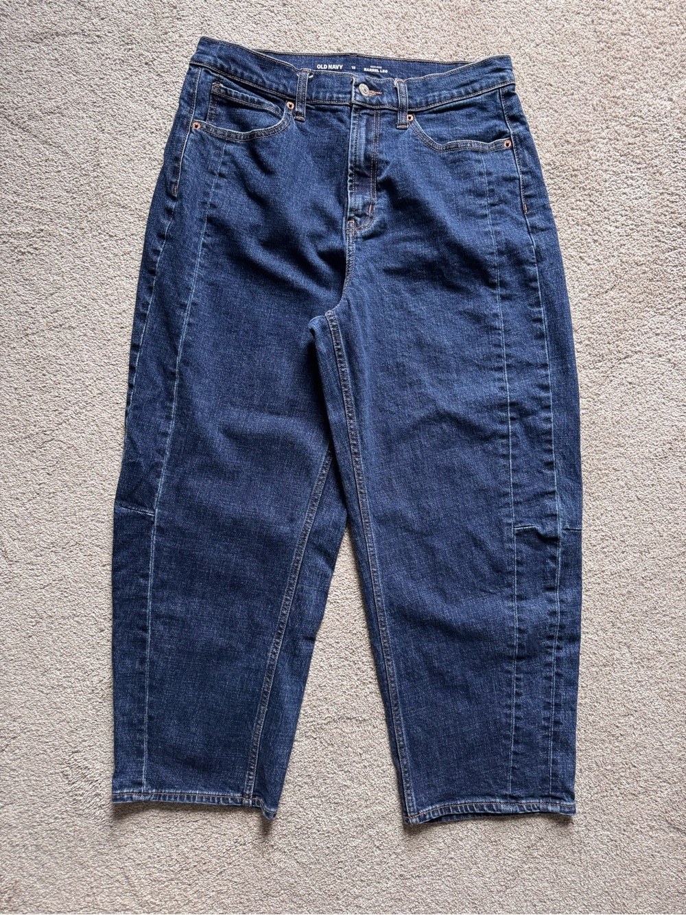 Old Navy High Rise Barrel Jean 12